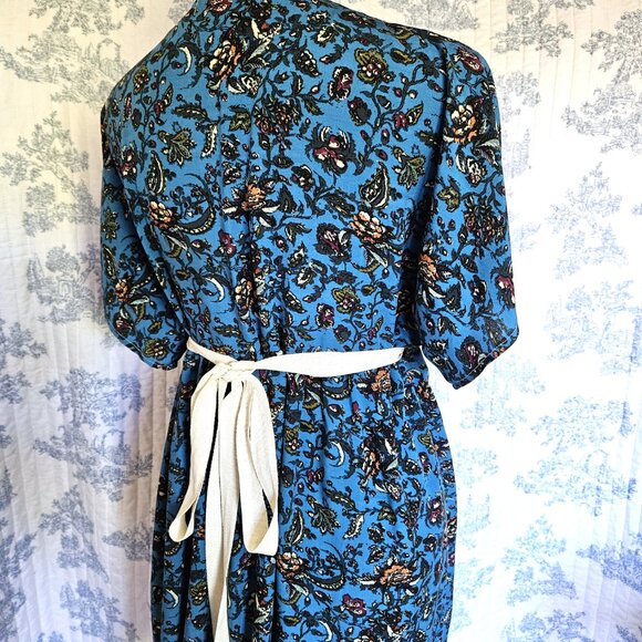 Sz S to M Kimono Sleeve Wrap Dress Blue NEW - Picture 9 of 10